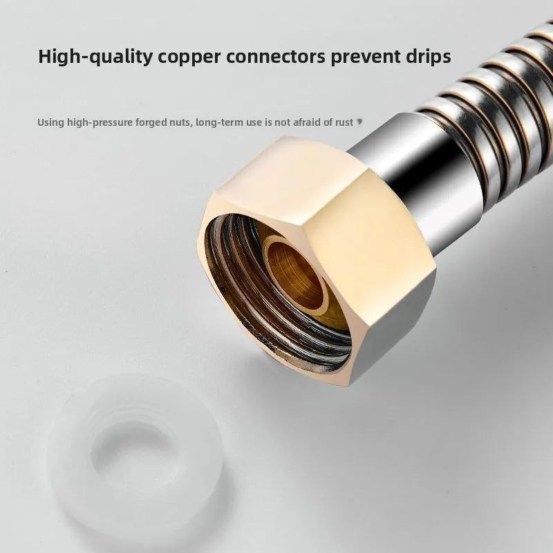 Shower Hose Bathroom Shower Pipe Nozzle Universal Connecting  Water Heater Outlet  Yuba Rain