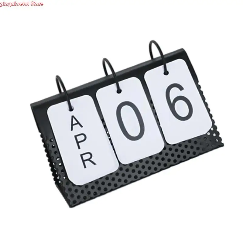 E8ba Desk Desk Monthly Calendar Planner Tabletop Постоянный флип -календарь для полков.
