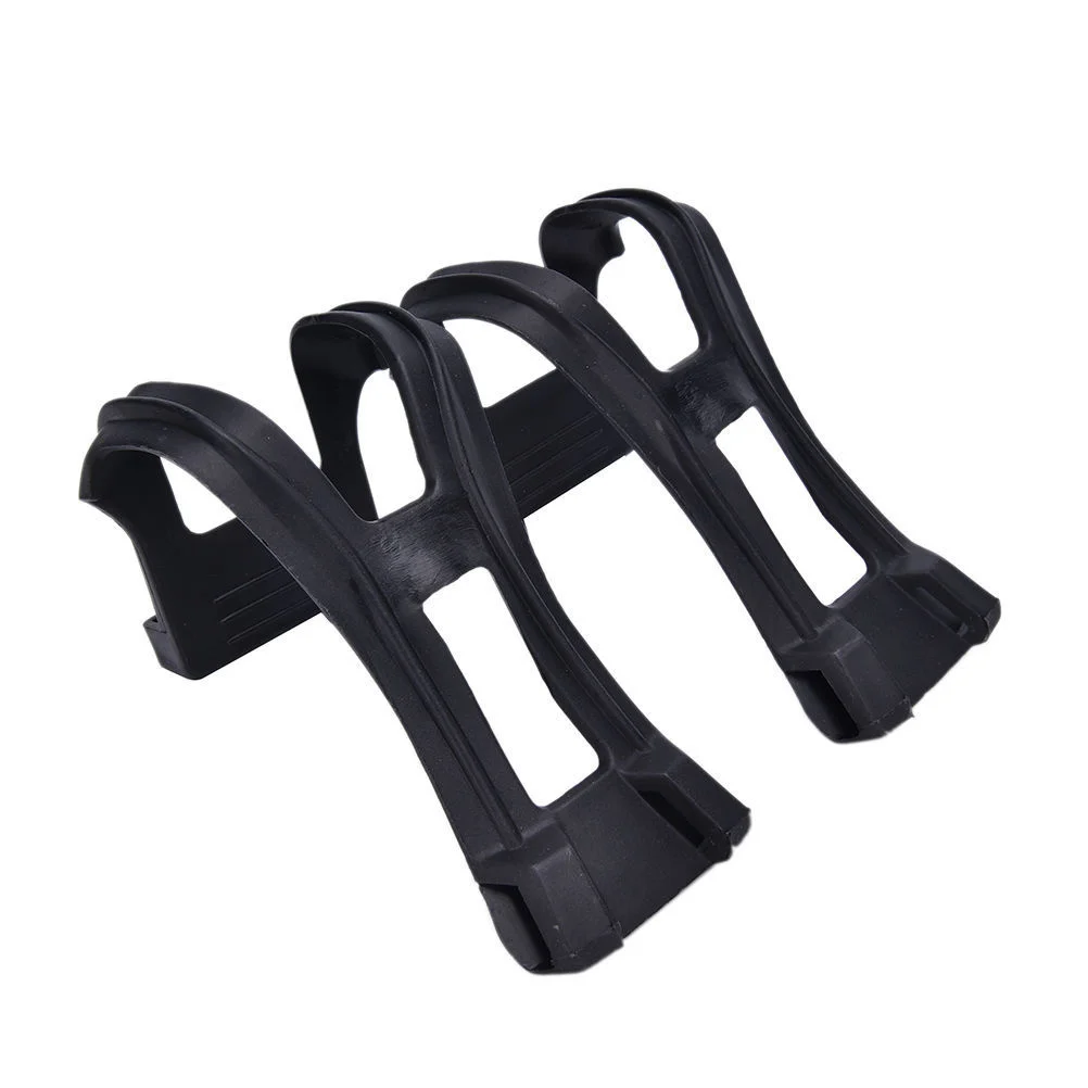 

1 Pair Cycling Pedal Toe Clip For Road Mountain Bike Pedal Toe Clip Bike Removable Reflector Hole Black With Strap