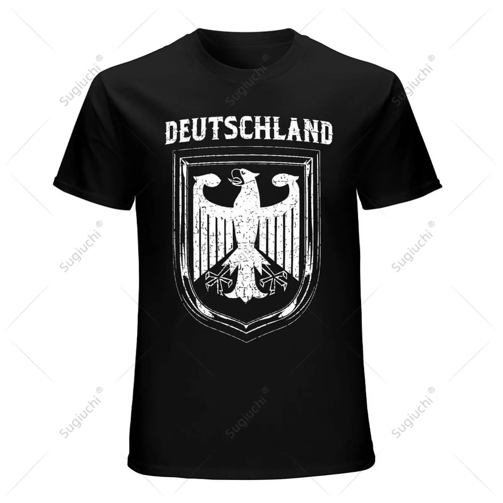 男性と女性のためのユニセックスTシャツ,綿100%,デutschland,ドイツ,イーグル,ナショナルシンボル