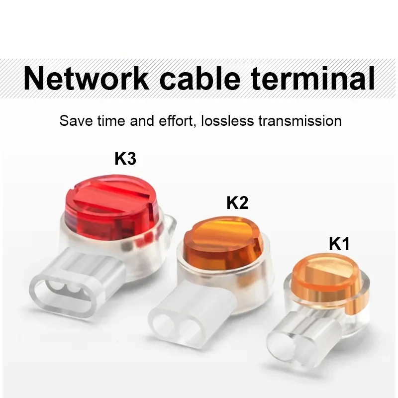 K1 K2 K3 Connector Crimp Connection RJ45 RJ11 Waterproof Wiring Ethernet Telephone Cable Cord Network Terminals computer OMAY