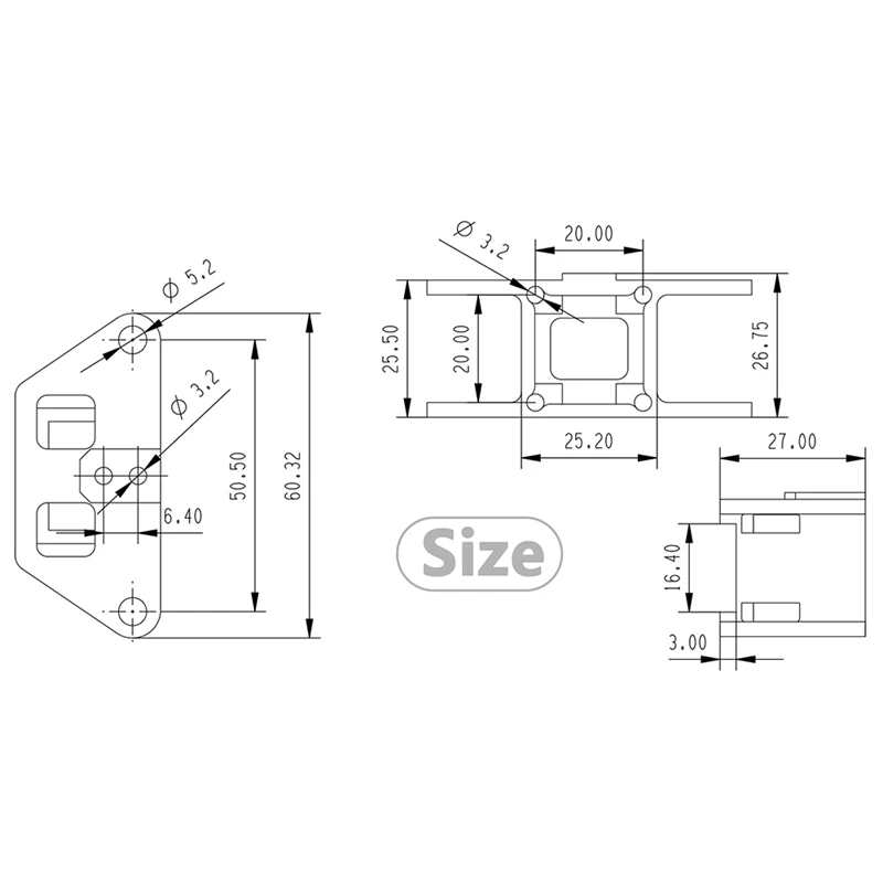 A15R -2Pcs CNC Aluminum Y Gantry Guide 3D Printing Accessories For Ultra-High-Speed For Vzbot 3D Printer Lightweight