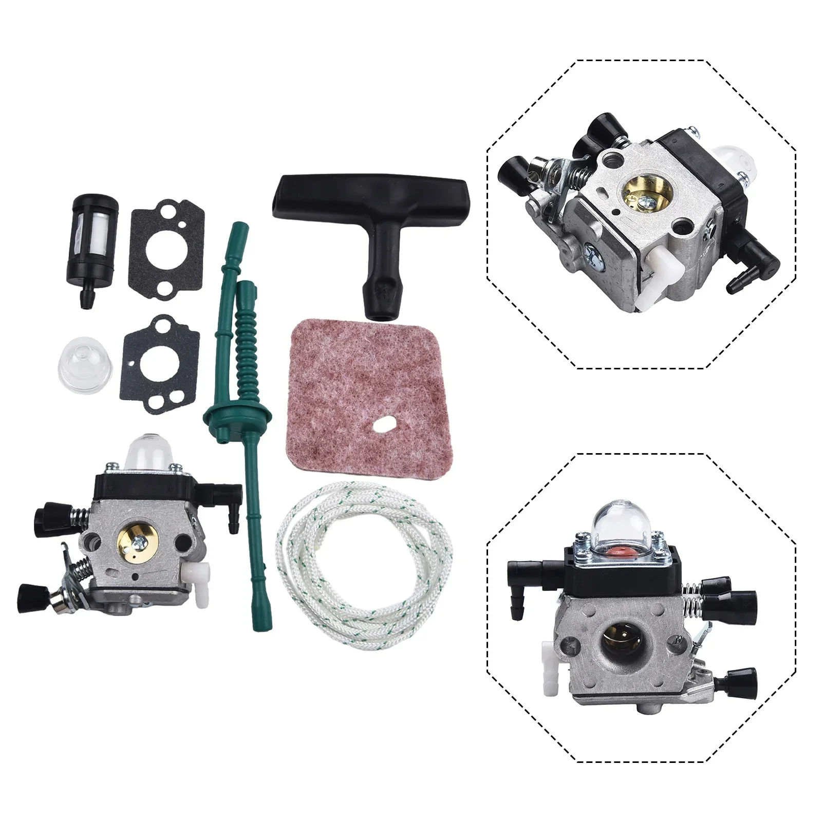 Frese Carburatore PER ZAMA C1Q-S66 FS46 FS55 FS55R FS55 C1Q-S186A C1Q-S186B C1Q-S71 C1Q-S97 A Guarnizioni del filtro del carburante