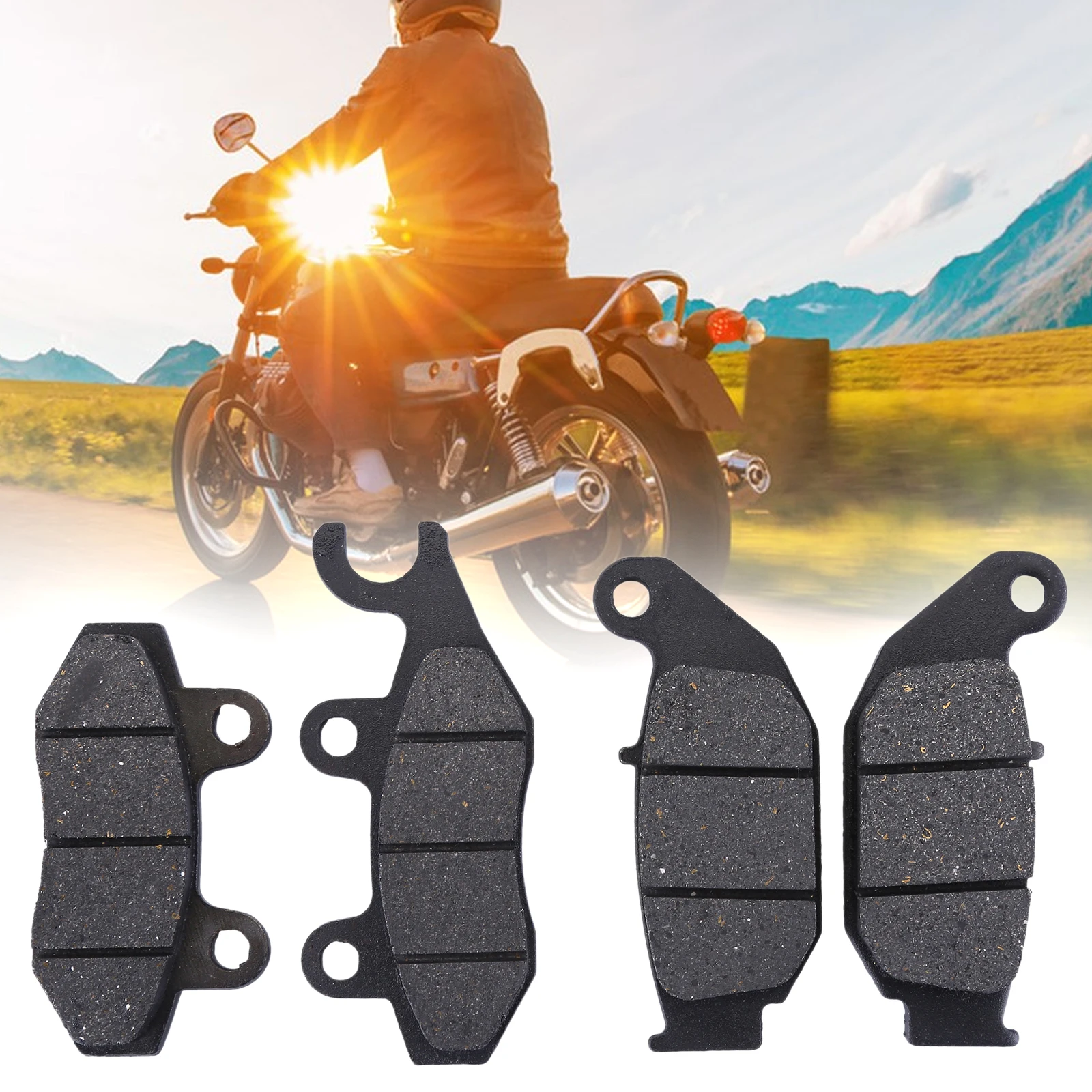 4PCS Brake Pads Front and Rear Rubber Kit Compatible for Hero Xpulse 200