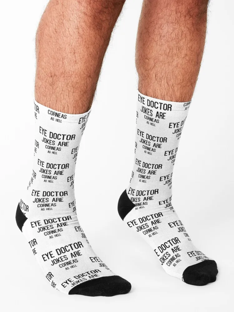 Eye Doctor Jokes Are Corneas As Hell - Black Socks Novelties gifts Wholesale Stockings man Girl'S Socks Men's