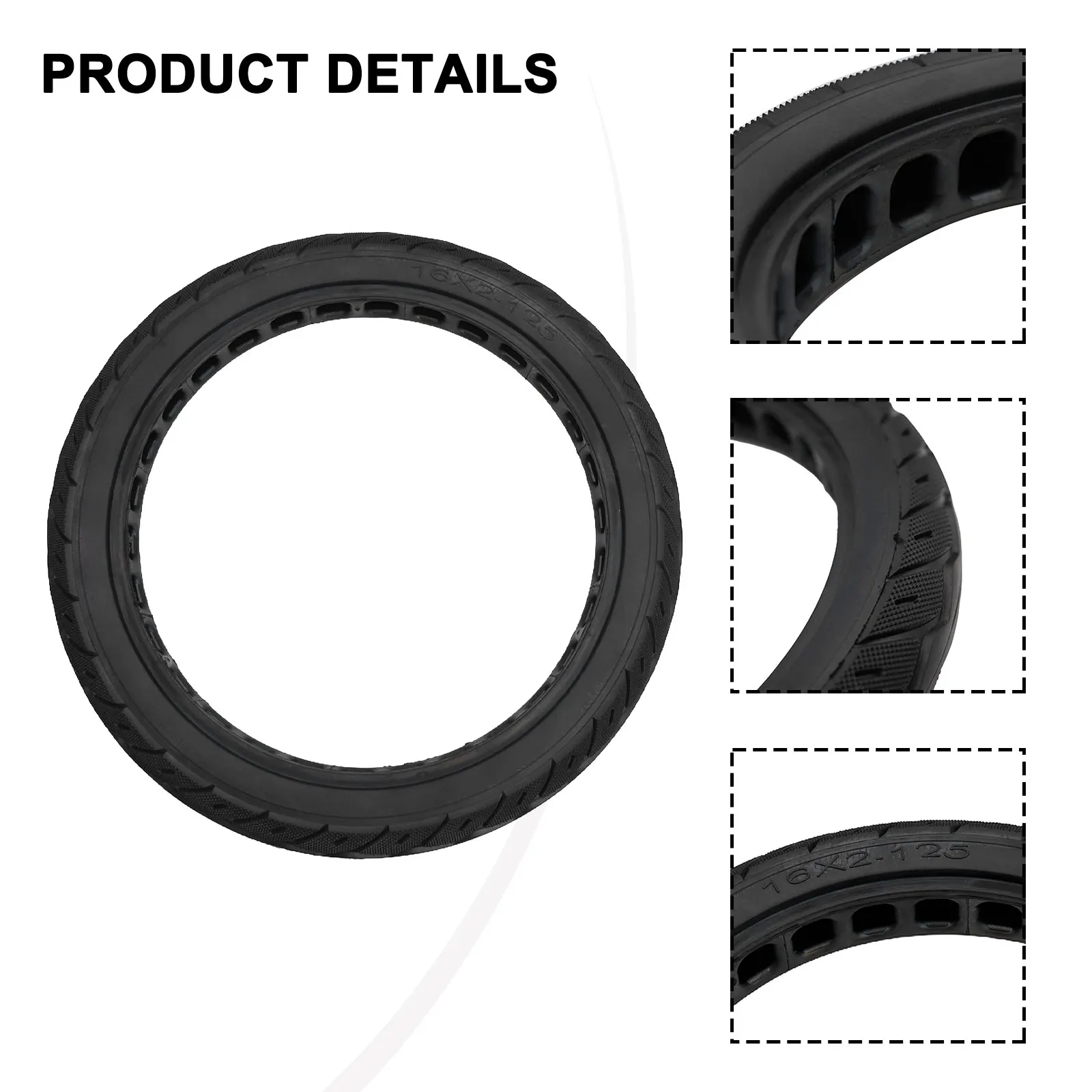 

16x2.125 Electric Bike Tire 16x2.125 Tire Excellent Replacement Maintenance-free Tire Non-pneumatic Tire For Electric Scooter
