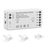 Wifi Tuya APP DC 12V 24V 8A Easy LED Stair Lighting Controller PIR Infrared Human Motion Daylight Sensor Switch