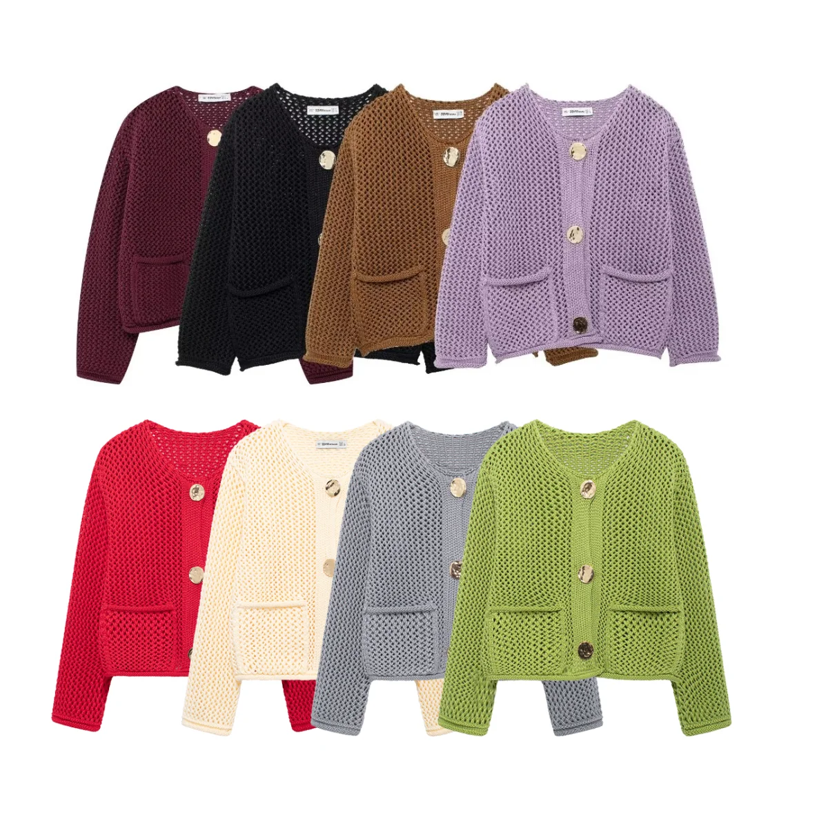 

ZBZR Faionable Casual Long Sve Chunky Knit Outerwear Women's Autumn New Sle Versatile Simple Design Polyester Fiber