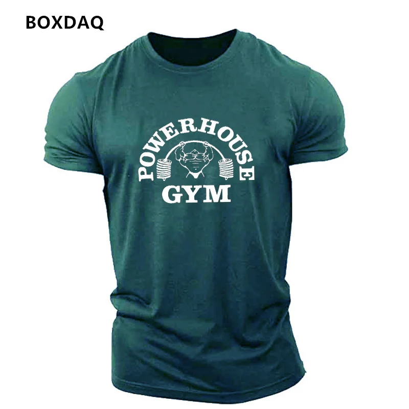 Gym Weightlifting Sports Men\'s T-Shirts Summer Short Sleeve Fitness Sports Male T Shirt  O-Neck Casual Loose Tops 6XL Plus Size