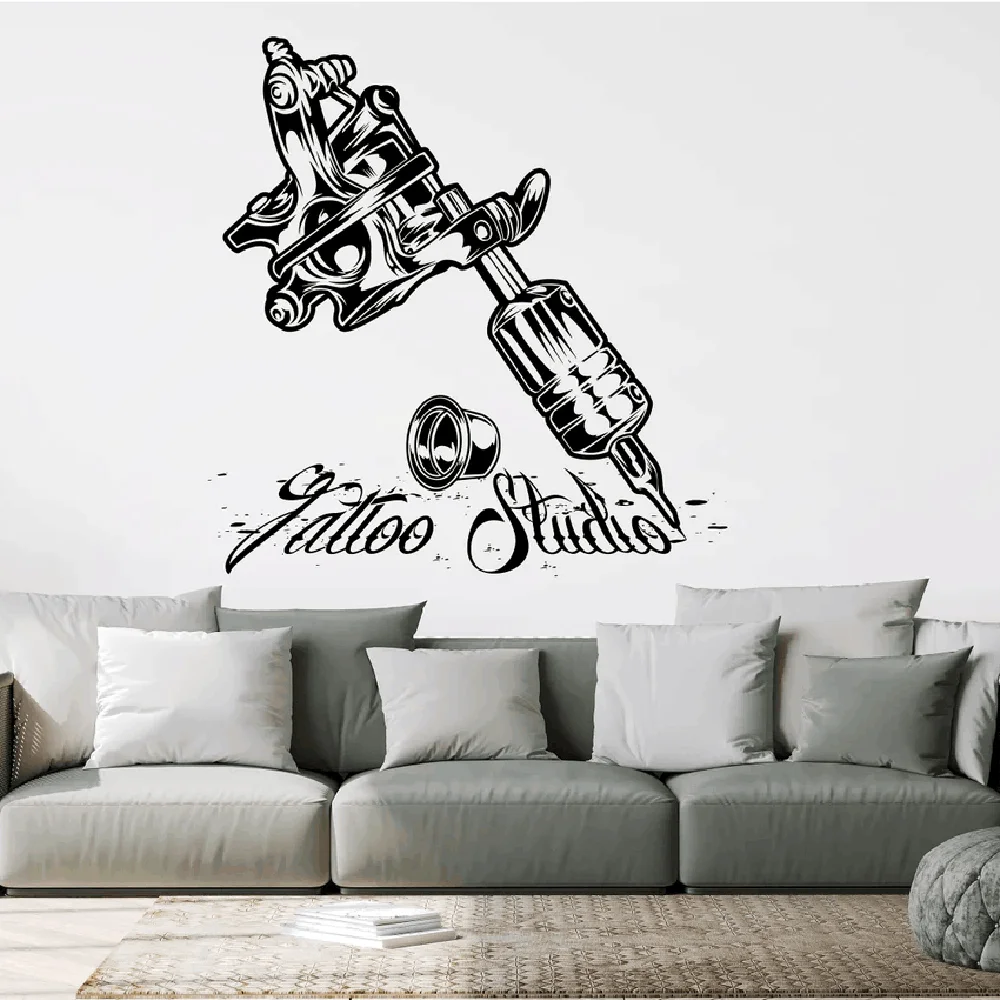 Tattoo Studio Wall Decal Tattoos Door Window Vinyl Sticker Mural Poster Room Home Decoration T185