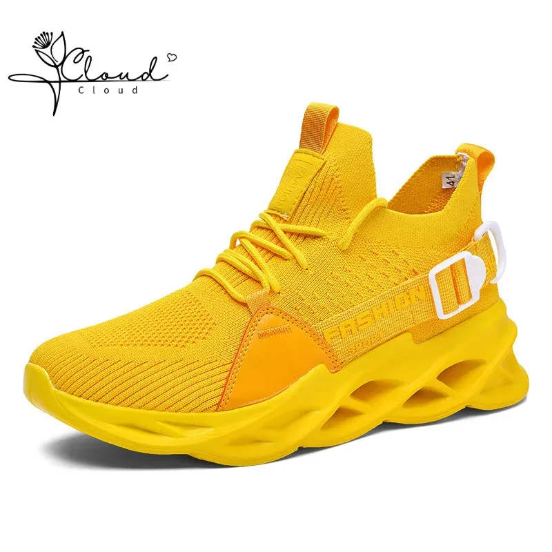 Plus Size Men's Shoes 46 Foreign Trade Men's Shoes Flying Knitting Blade Sole Breathable Lightweight Running Couple Shoes