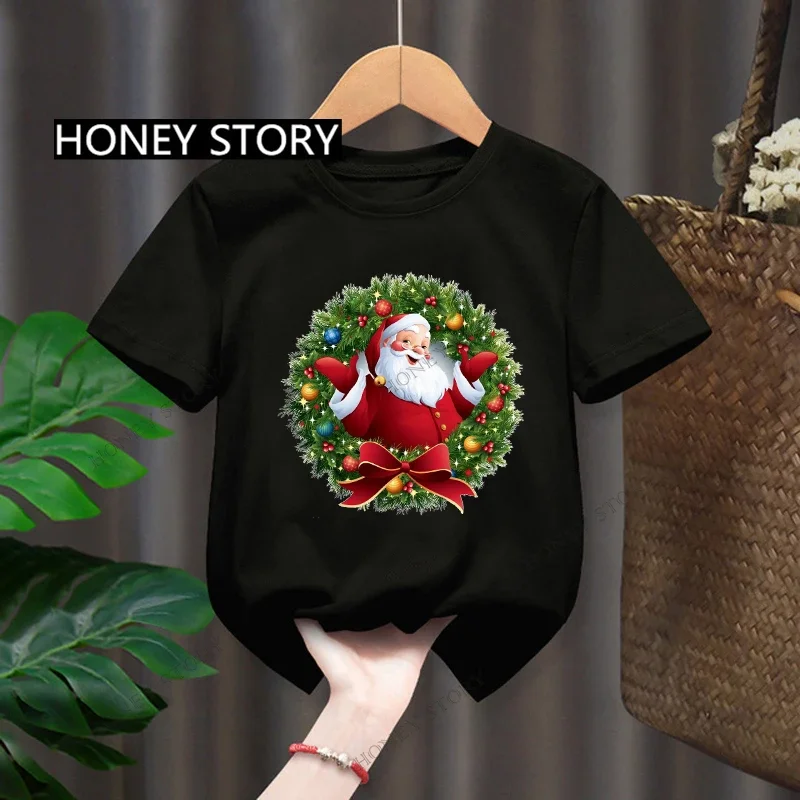 Christmas Santa Kid T Shirt Santa Elk Print Children\'s Red T-shirt Boys Girls Clothes Aliexpress Uk One Piece Pride Tshirt Tops