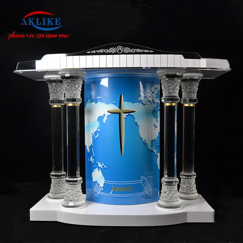 Standing Church Pulpit Unique Speech Podium Custom Transparent Lectern Pastor Preach Desk Priest Sanctuary Rostrum Free Shipping