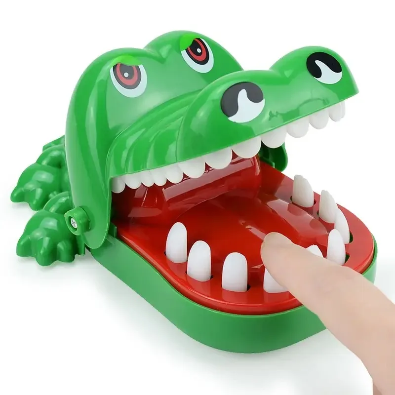 Crocodile Teeth Toys Biting Finger Dentist Games Interactive Alligator Family Party Toy Creative Non‑Toxic Keychain for Kids