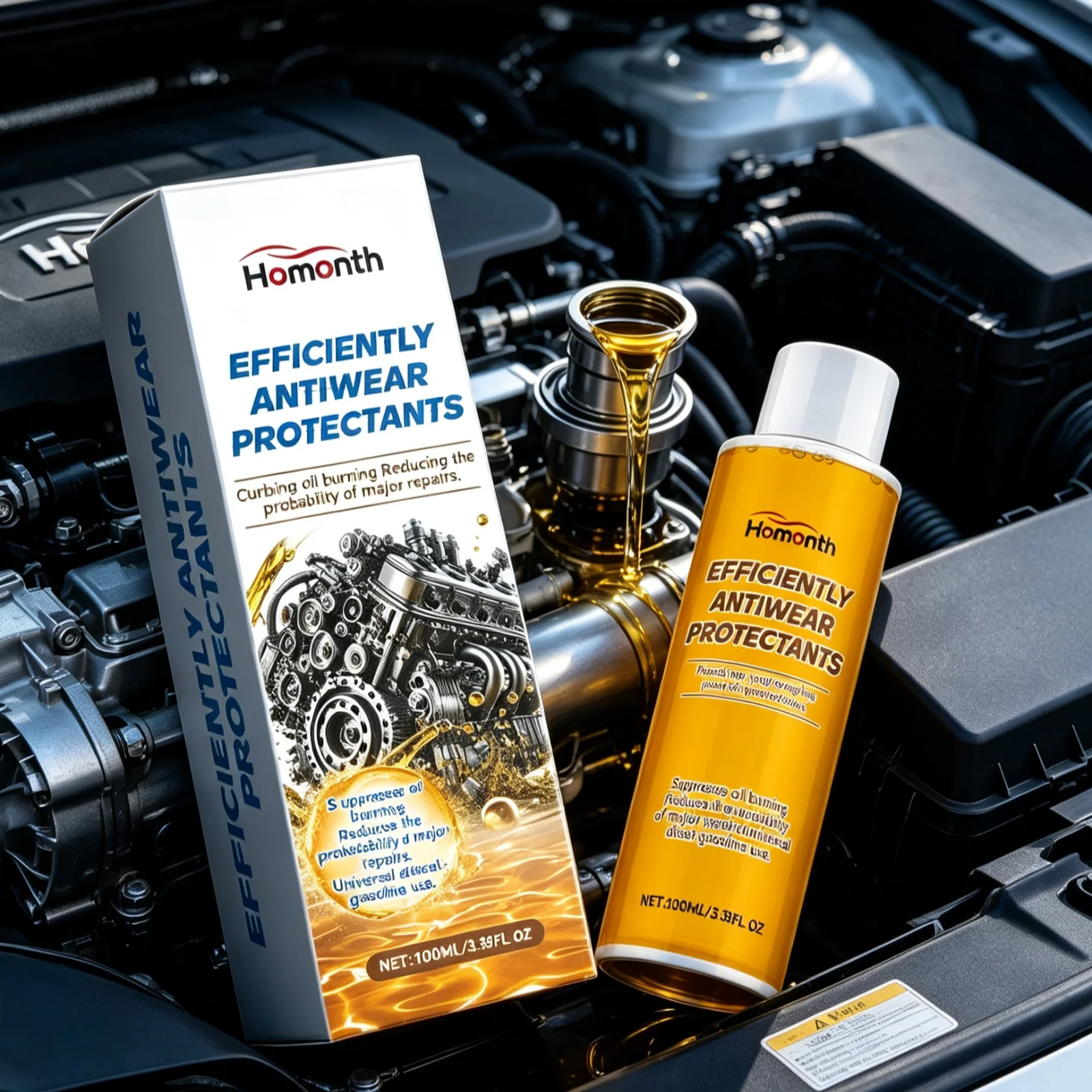 Engine Anti-Wear Protection Additive Reduce Fuel Catalytic Vibration Improve Performance Boost Power Engine Maintenance Liquid