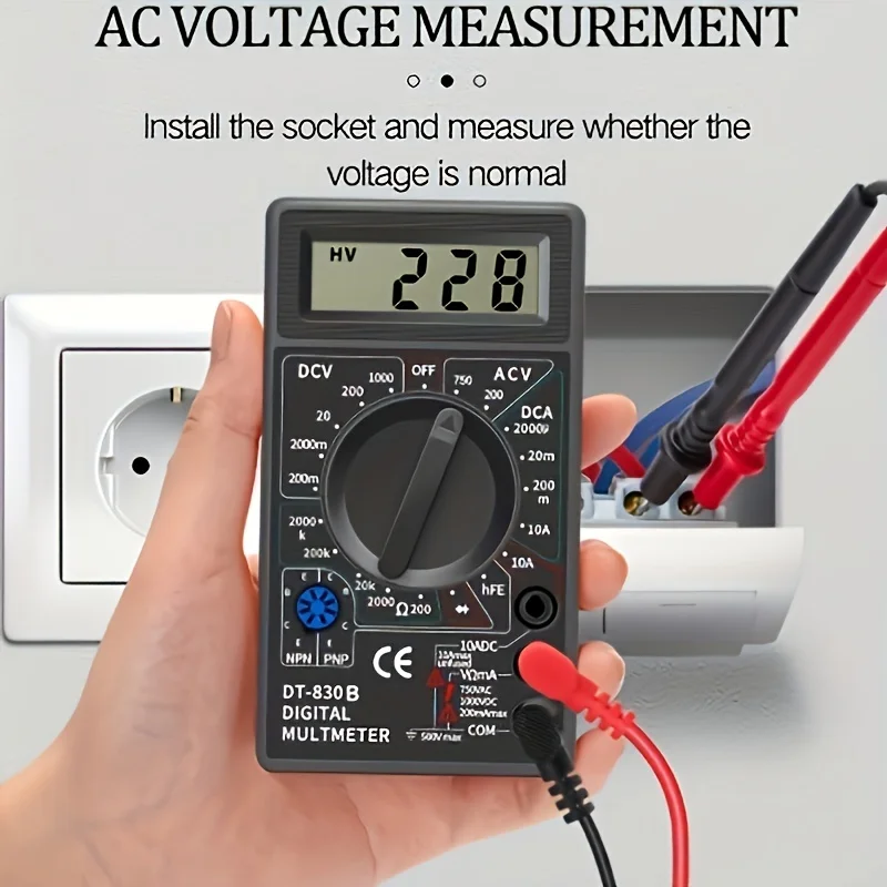 LCD-Multimeter Digital Volt Meter Ampere meter, Ohm Multi Metro Tester, Multi Measure Handheld Meter Digital Multimeter