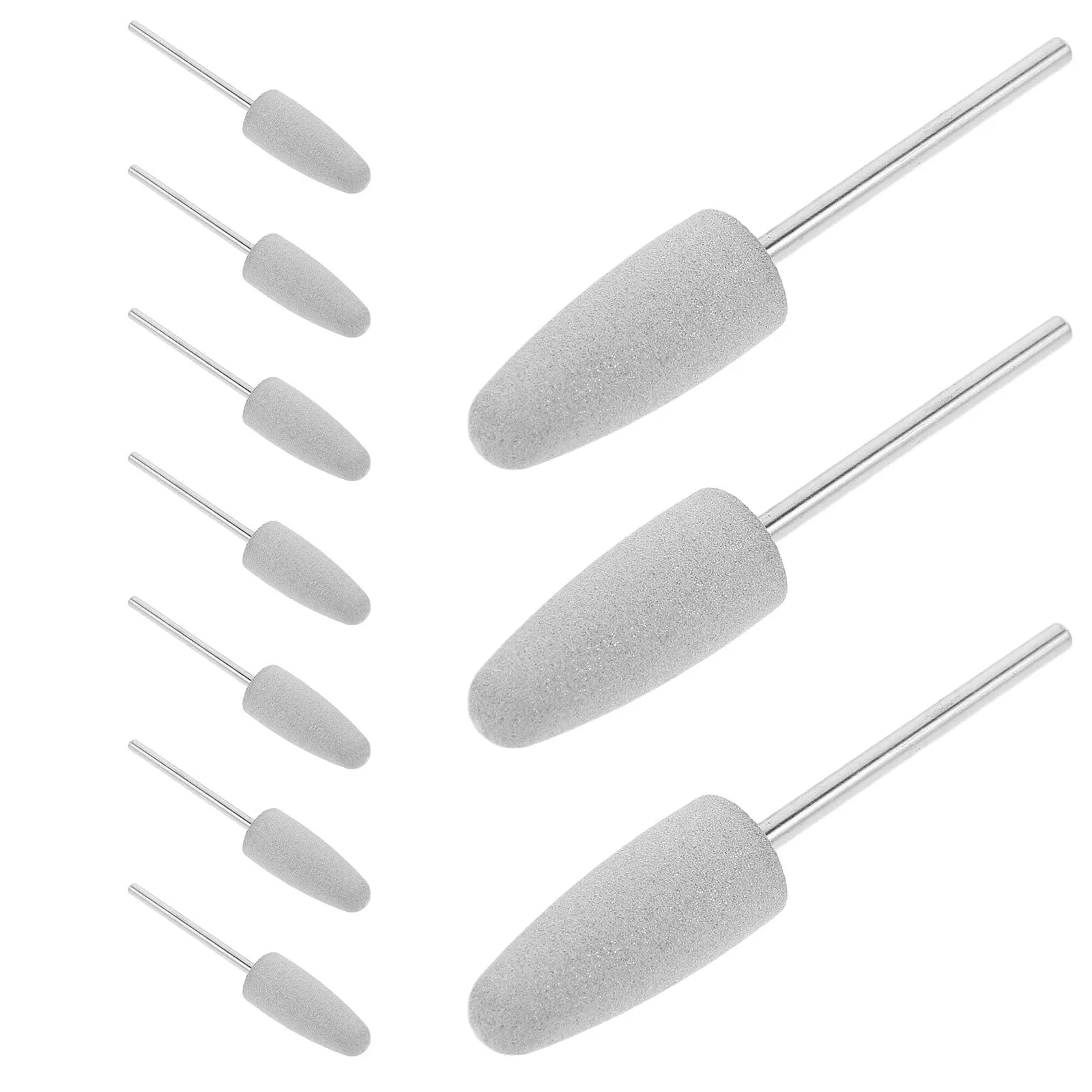 10-teiliges Nagelbohrer-Set, Silikonkautschuk-Polierer für die Nagelhautentfernung mit glatter Oberfläche, russische japanische Maniküre