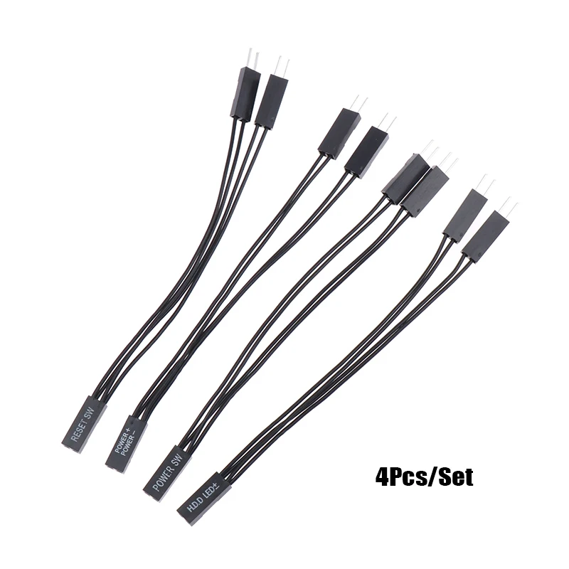 wiianoxd ATX Lot de 5 câbles d'alimentation pour ordinateur avec 2 interrupteurs avec lumière