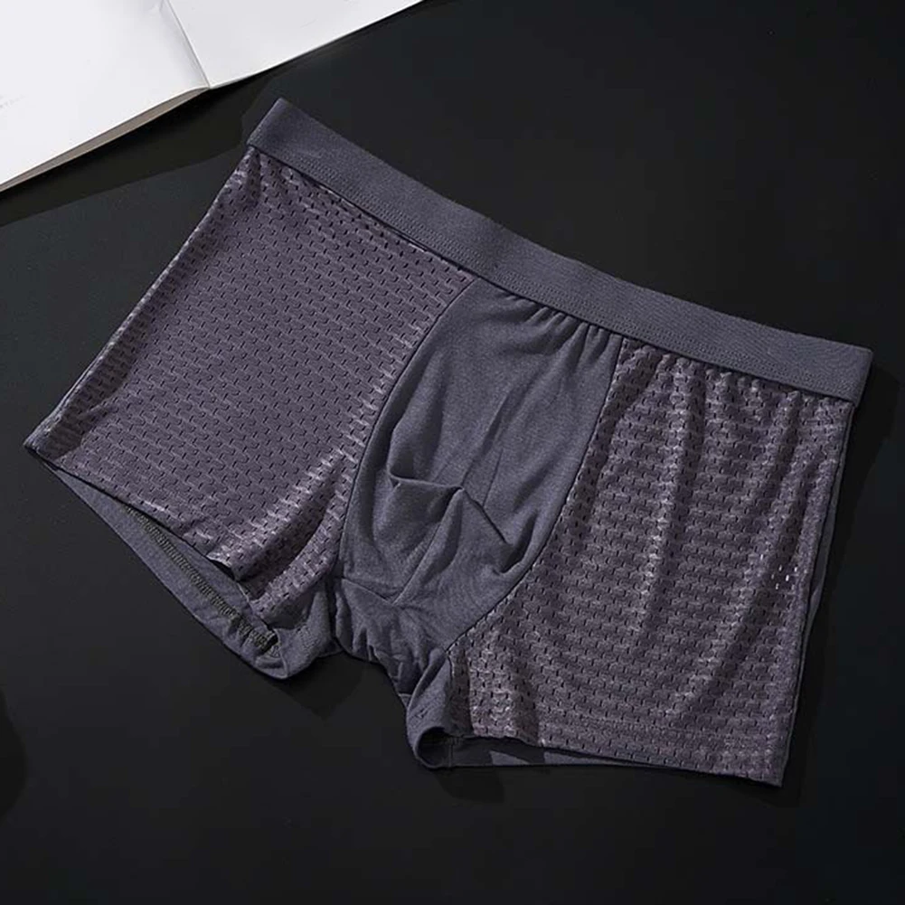 Breathable Boxershorts Men Underwear Active Lifestyle Grey 5 Spandex Blend 95 Polyester Material Classic Style