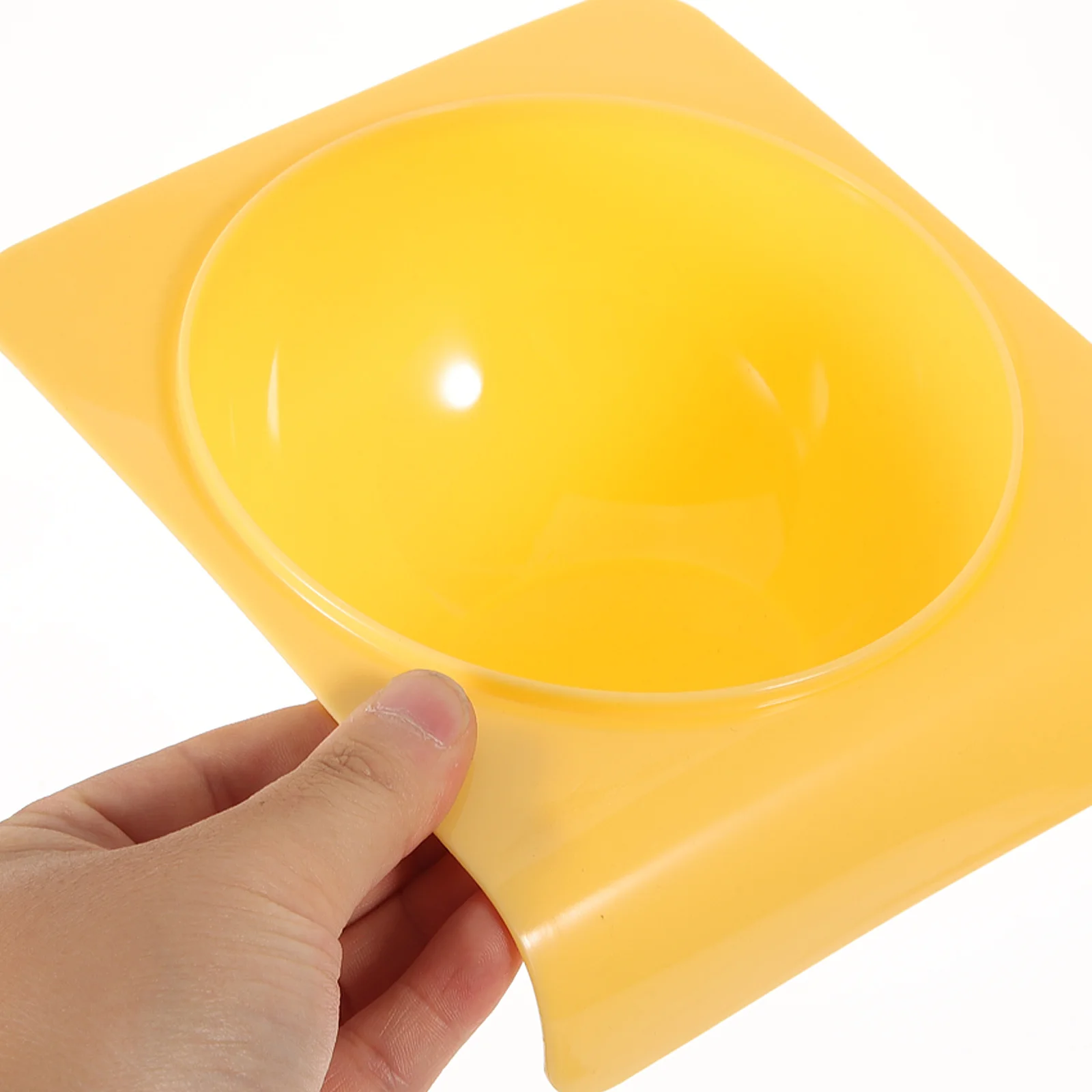 

Plastic Dog Bowl Pet Feeder Food Container Large Bowls Cats Dogs Yellow Single Wall Durable Safe Material Easy Cleaning