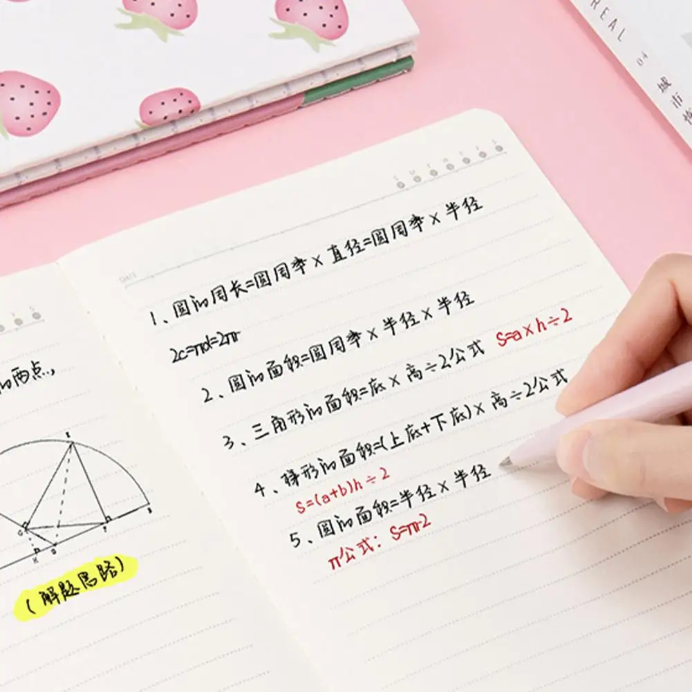 4Pcs A5 Notebooks Smooth to Write Cartoon Pattern Cover Portable Paper Mini Notepads for Students