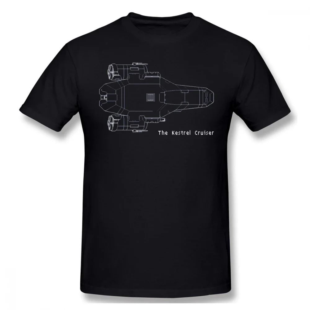 FTL The Kestrel Cruiser Blueprints EssentialAnime Clothes Design Into the Breach 100% Cotton Men T-Shirt