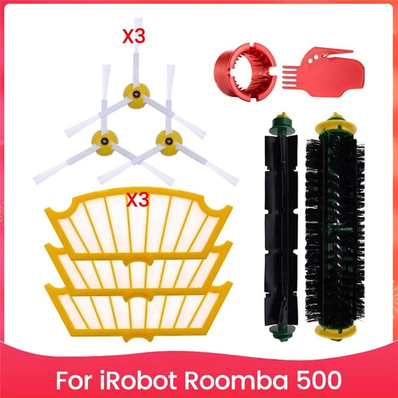 AEB1-طقم قطع غيار للمكنسة الكهربائية Irobot Roomba 500 Series، 500 505 510 521 530 531 532 534 535 545 550