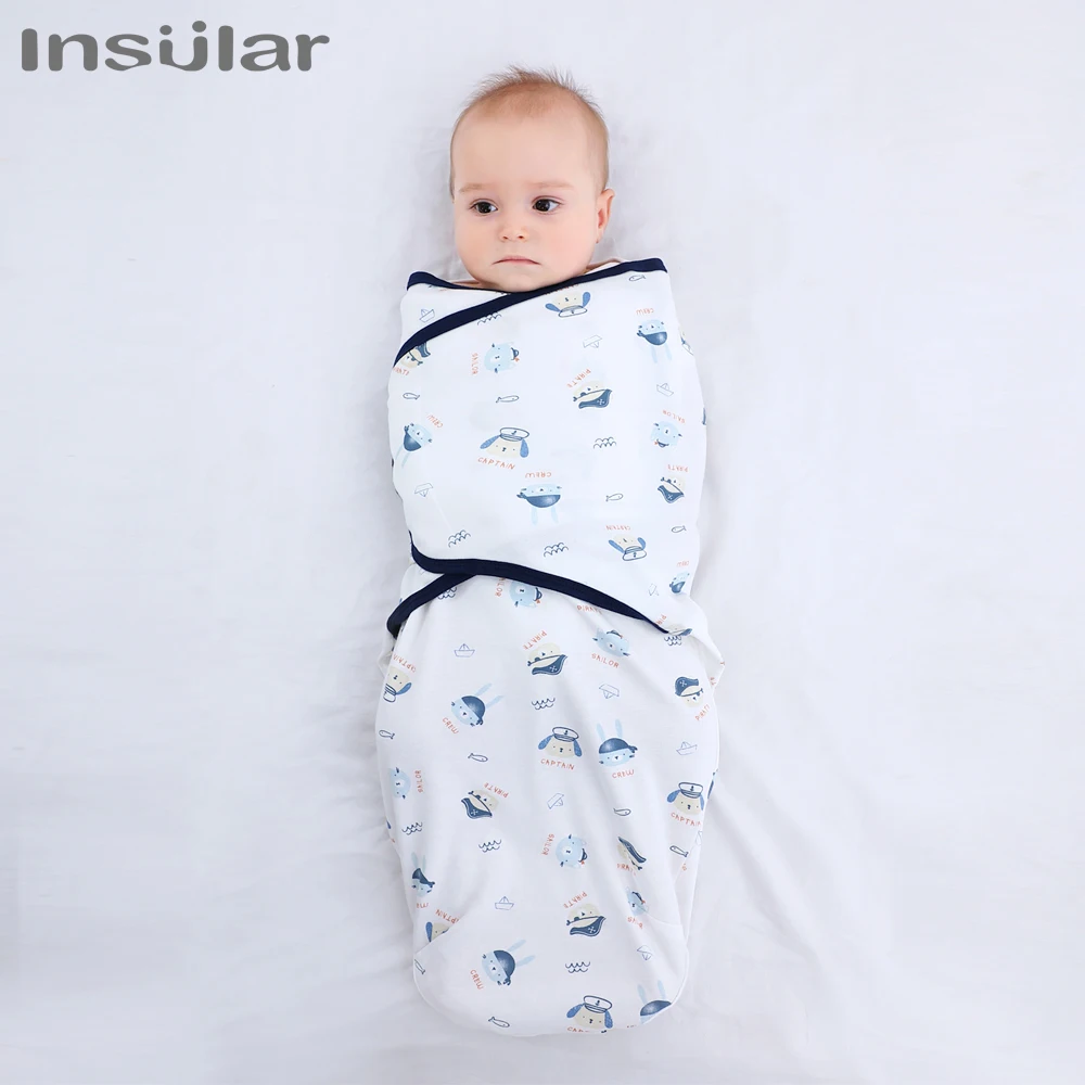 Insular Muslin Baby Swaddle Wrap Swaddle Baby Blanket With Cap Cocoon Cloth Set Newborn Envelope Sleeping Bag SleepSack