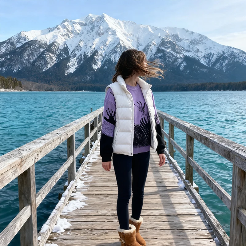 

Sweater Harajuku Y2K 2025Fashionable Purple Men And Women Unisex Knitted Long Sleeved Streetwear Pullover Autumn Winter Harajuku