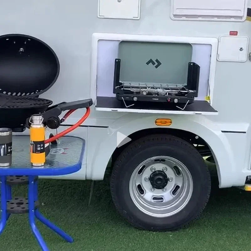 RV Folding Dining Table Outdoor Picnic Table Trailer Modification Accessories Aluminum Alloy Vehicle Table