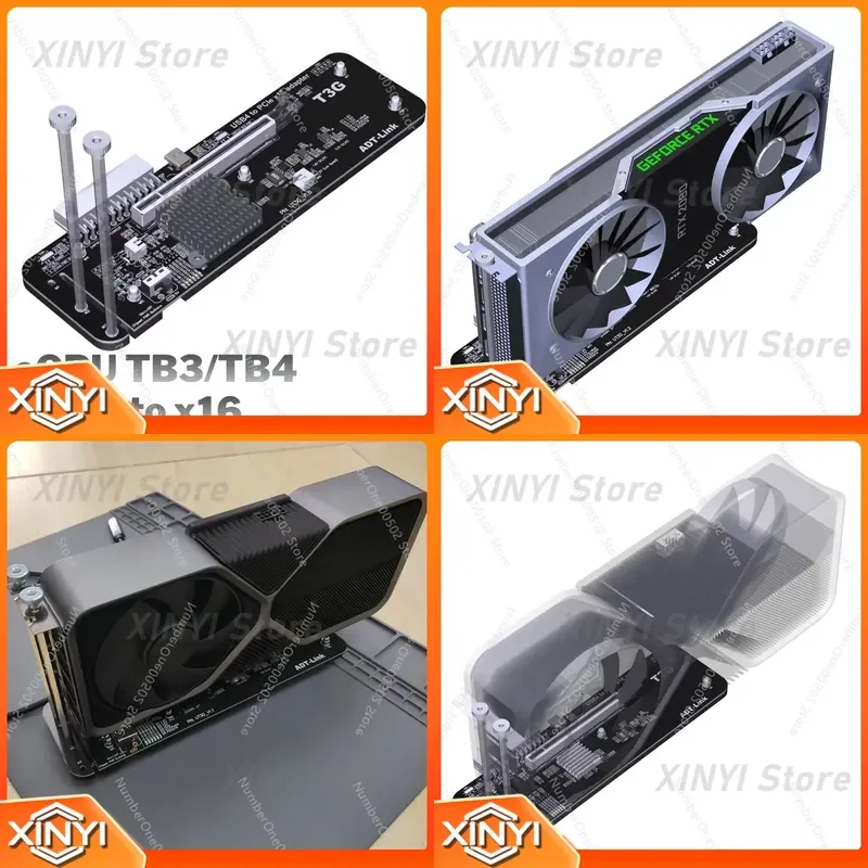 UT3G for Notebook Graphics Card External Docking Station USB4 PCIe 4.0 x4 Compatible with Raiden 3 Laptop GPU Expansion Dock