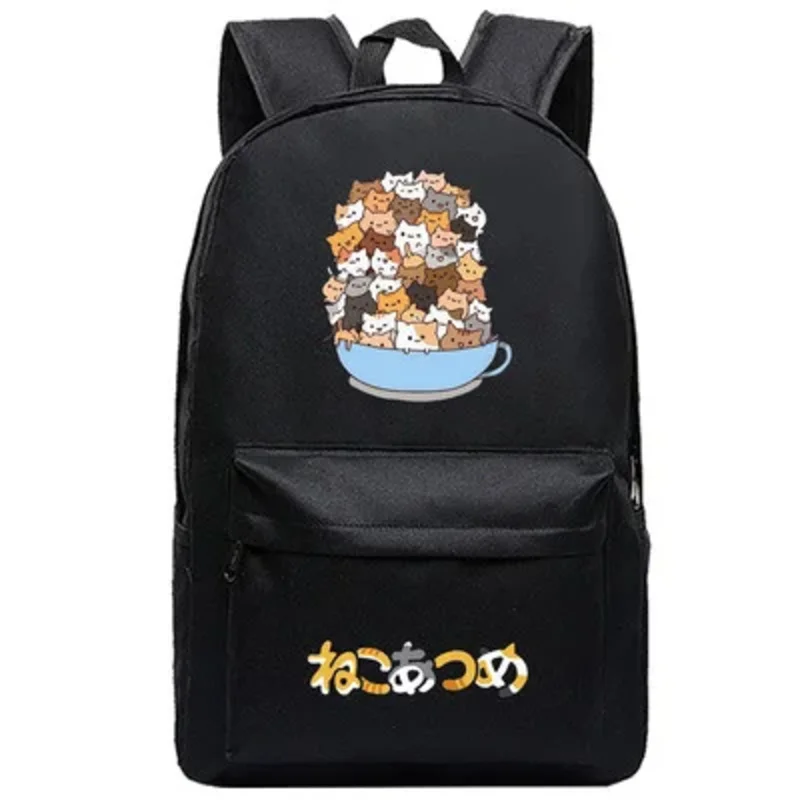 Cat Neko Achtertuin Designer Tas Rugzak Heren Anime Tieners Student Cartoon Boek Tassen Terug Naar School Mochila Reizen