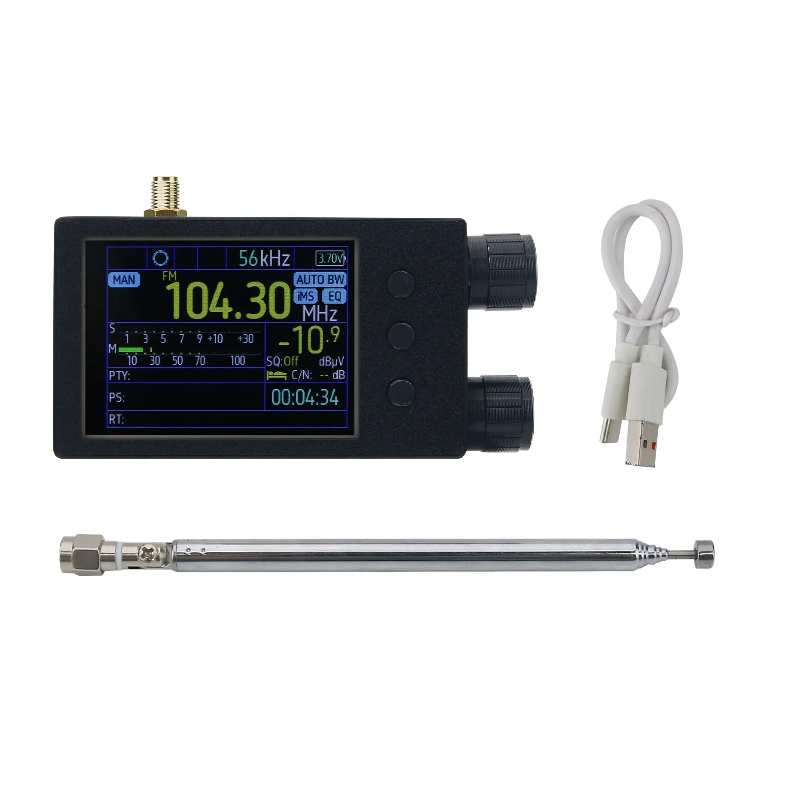 HamGeek Tragbares TEF6686 Vollband-WiFi/FM/SW/MW/LW-Radio mit 2,8-Zoll-IPS-Touchscreen – Detail 6