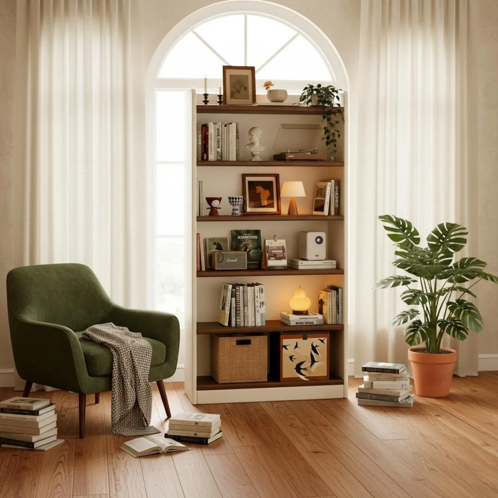

Multi-Tier Book Organizer Large Capacity Floor Standing Display Shelf Shelving Single-Unit Thickened Shelves Storage Rack