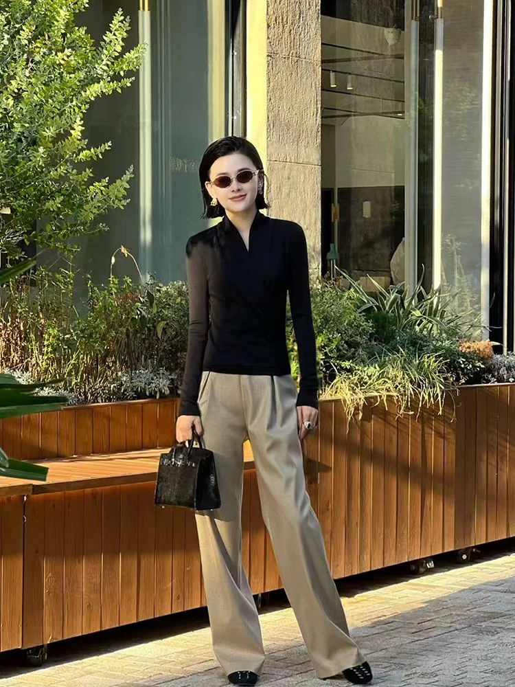 

Yuan ling【Simple Mist】00% Australian Wool Knitted Base irt Cloud Softn Sle Spring Autumn Collection