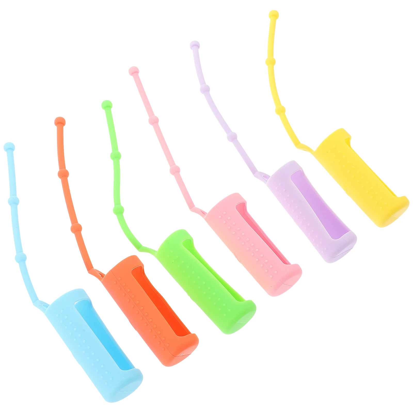 

6 Pcs Essential Oil Bottle Protector Silicone Case Travel Spray Pouch Anti Slip Adjustable Strap Roller Cover Long Use
