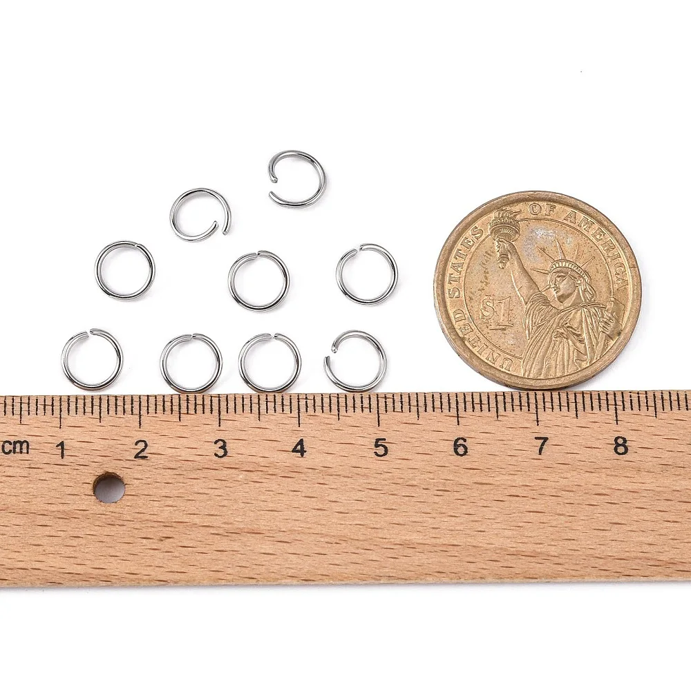 PandaHall 4000Pcs Stainless Steel Jump Rings 4mm 5mm 6mm 7mm 8mm Open Jump Rings Wholesale Jewelry Findings