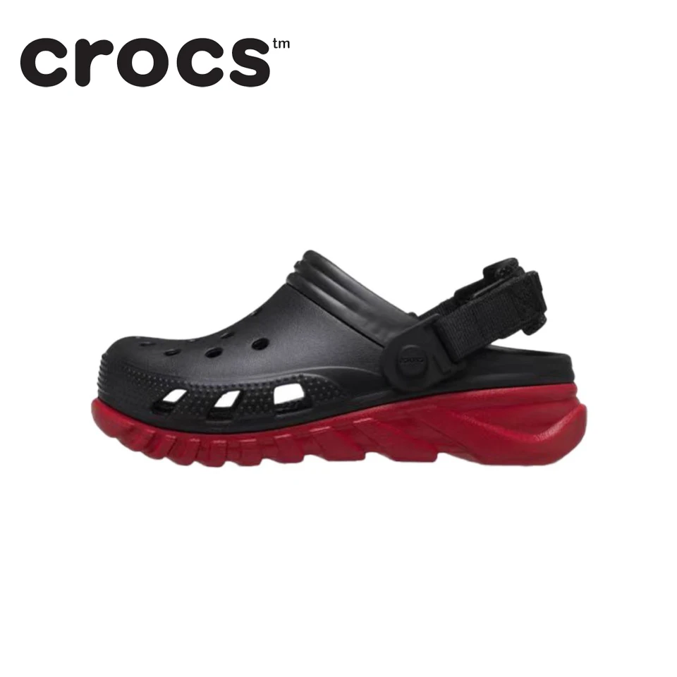 Original Crocs Classic Clog Duet Max Casual Sandals Unisex Closed-Toe Slip-Ons Outdoor Men\'s Breathable Beach Shoes 208776-0WQ