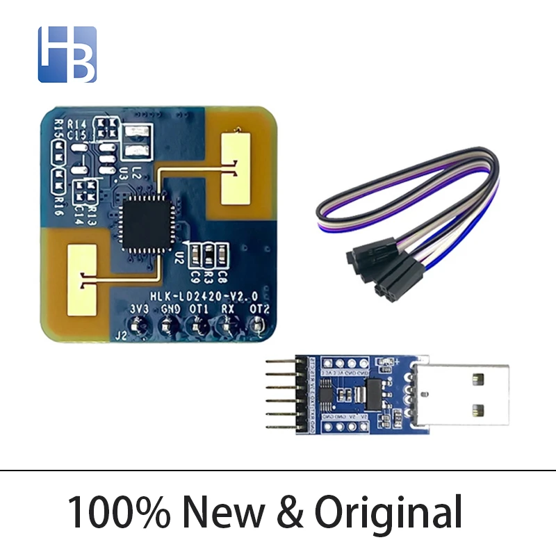 HLK-LD2420 24G High Sensitivity Millimeter Wave Radar Sensor LD2420 FMCW Intelligent Human Body Micro Motion Module ISM Band