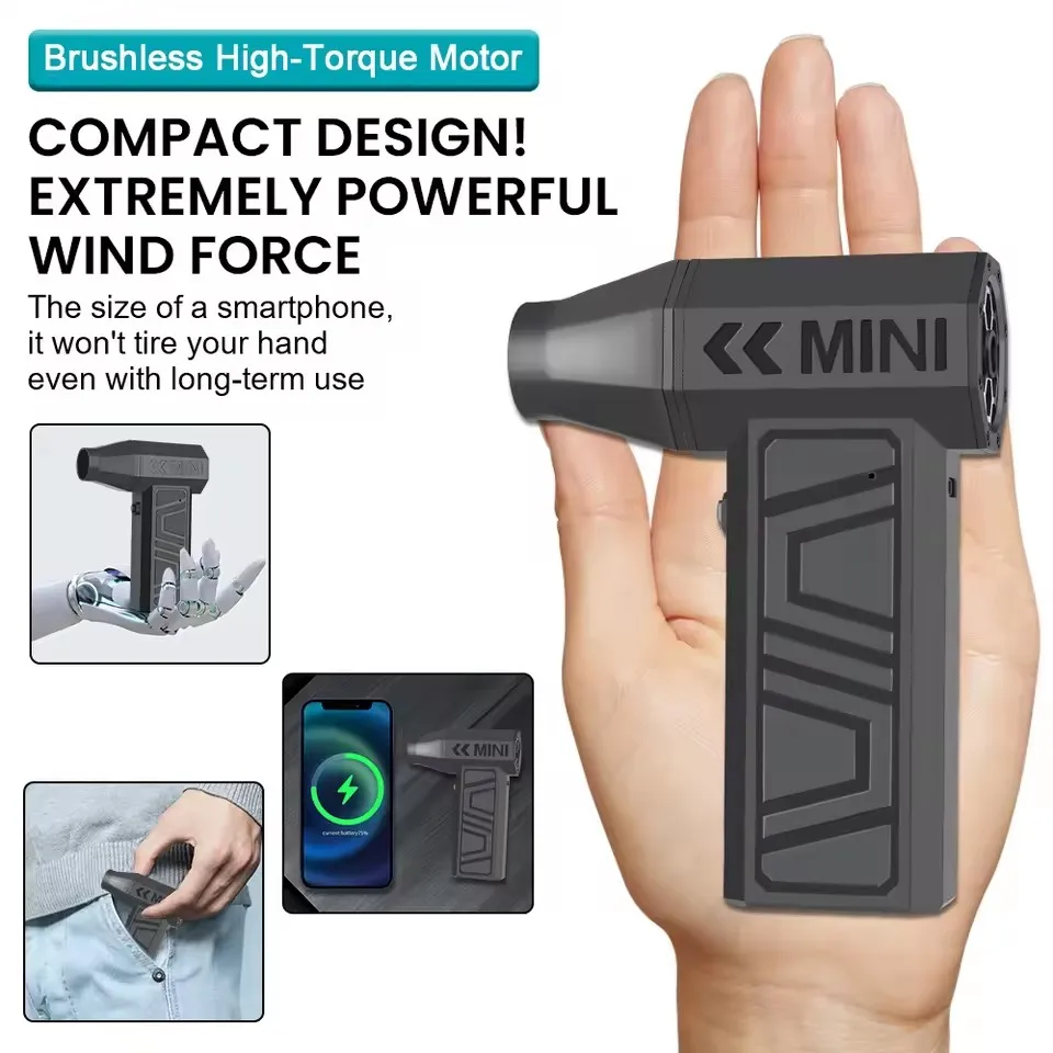 300,000RPM X3S Air Blower Powerful dust Vacuum Cleaner Fast Charging Strong Wind Brushless Violent Fan for Car/Computer Cleaning