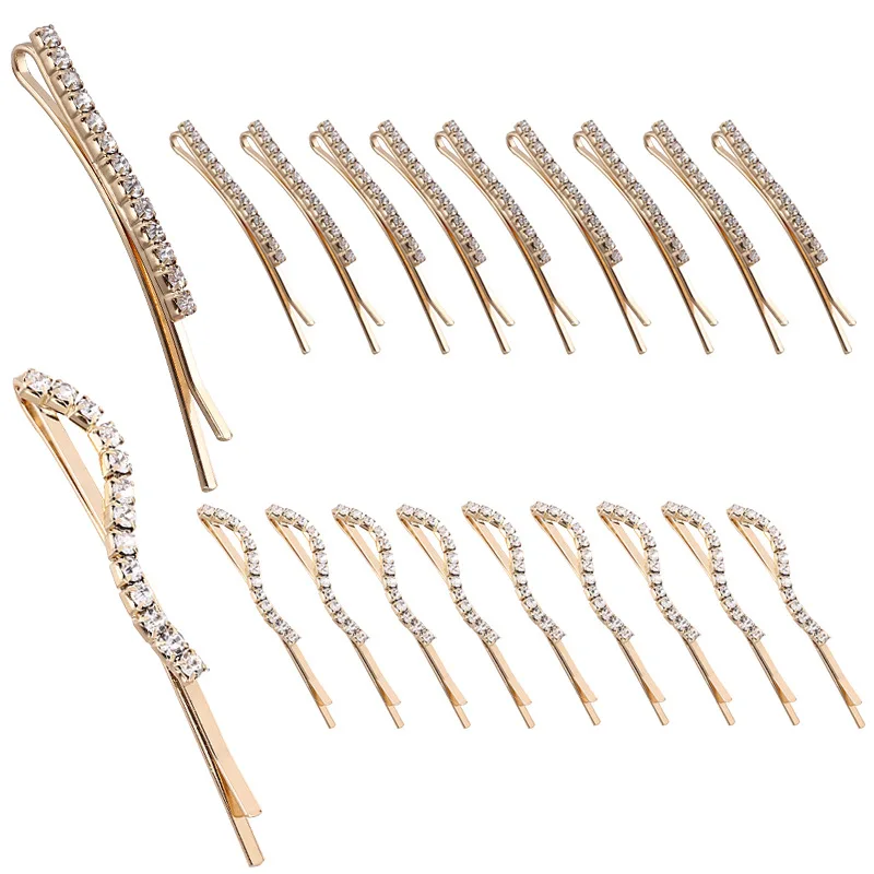 6pcs Ladies Simple Fashion Hairpin Sparkle-Diamond Hair Accessory Set