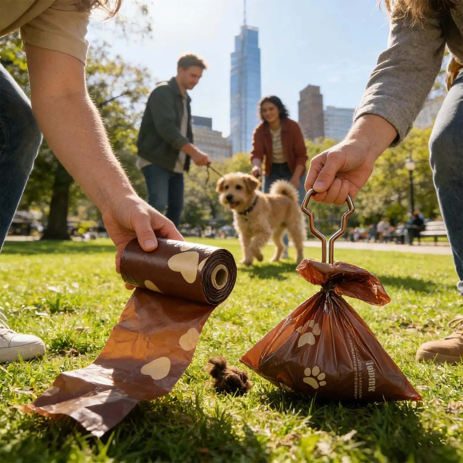 Poop Bags 270 Counts Large Chocolate Scented Accessories With Dispenser Pet Poop Bags For Walking Travel Lawn Backyard Walkway