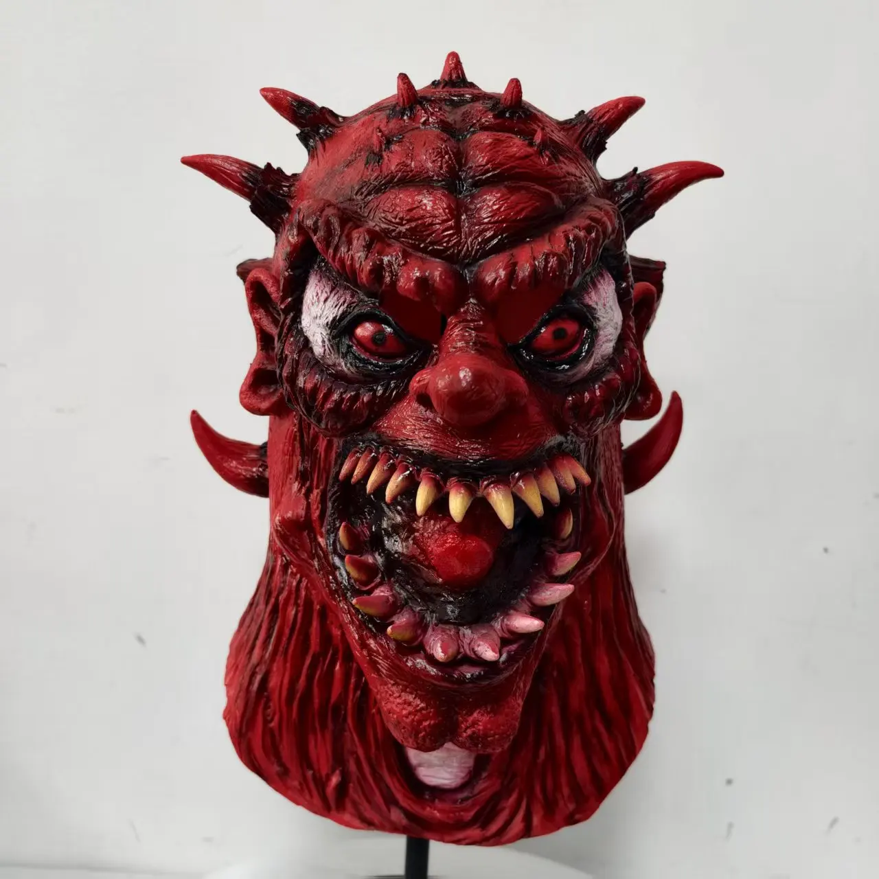 Red Devil Monster Mask Head Cover Halloween Masquerade Party Cosplay Costume Props Performance Accessories