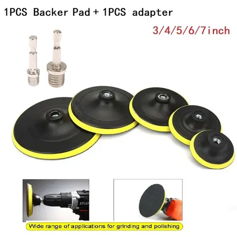 3-7 인치 자체 접착 백킹 패드 연마 플레이트 10/14mm 스레드 어댑터 앵글 그라인더 휠 샌더 디스크 연마 도구