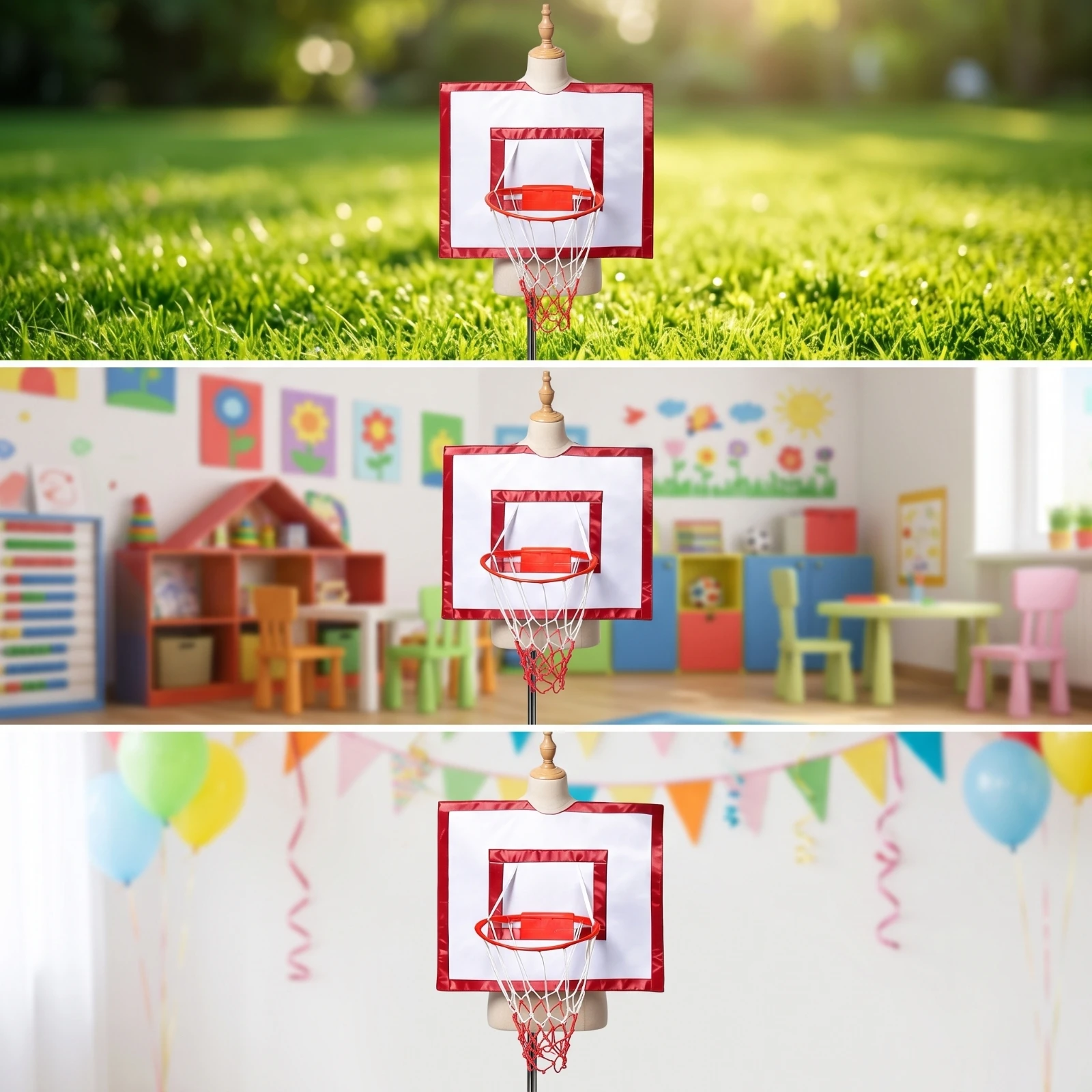 Wearable Basketball Costume Square Basketball Hoop Costume Toy Bright for Children, Halloween, Dress-Up