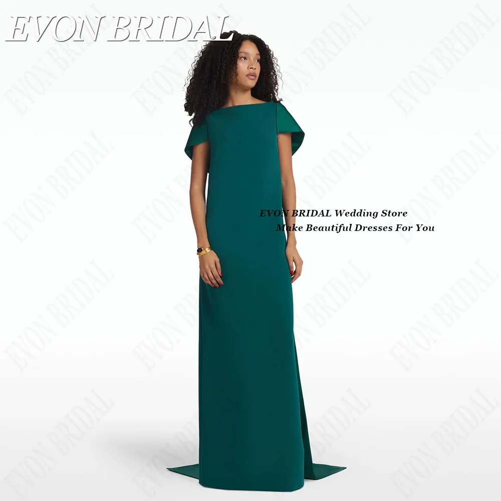 

EVON BRIDAL Satin Celebrity Dresses 2024 Doubai Women Formal Occasion Dresses Mermaid Short Sleeves فساتين للمناسبات الخاصة