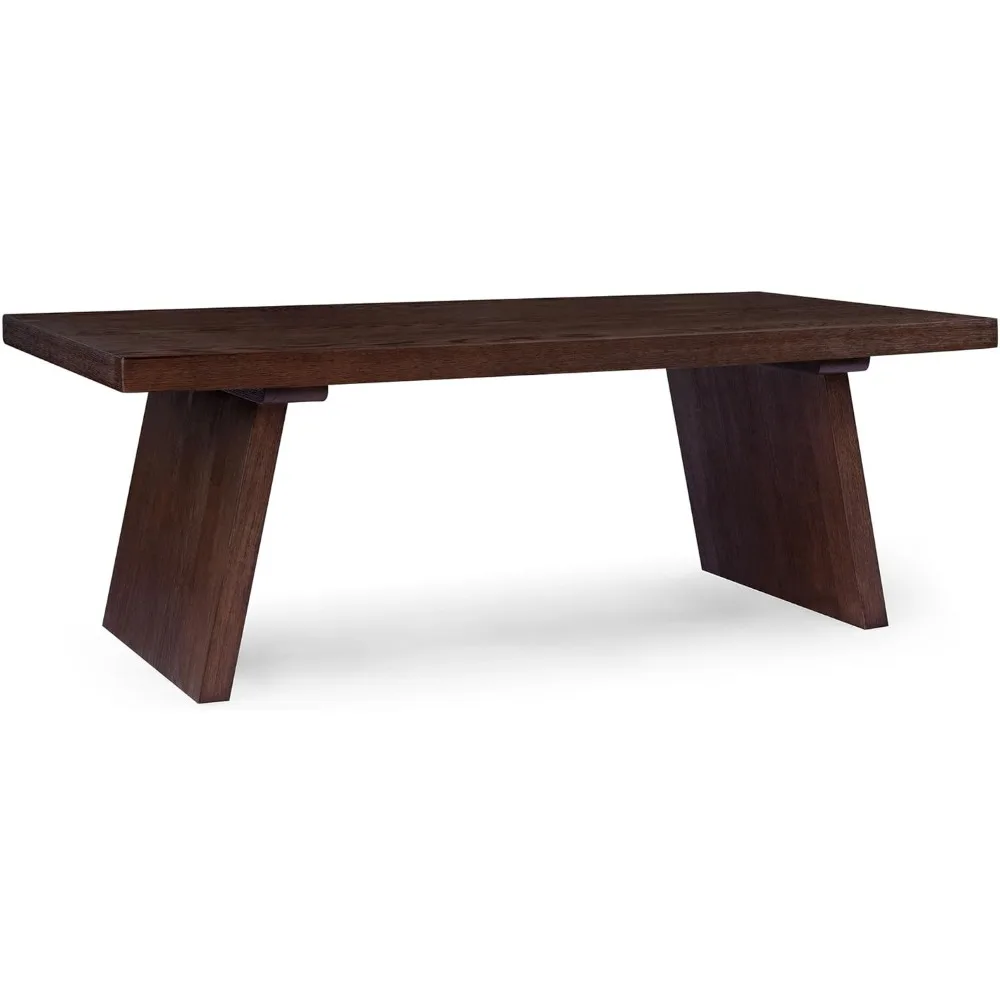

Wood Coffee Table, Contemporary Accent Table, Living Room Furniture, Modern Wire Brushed Finish, Family Room Table, I