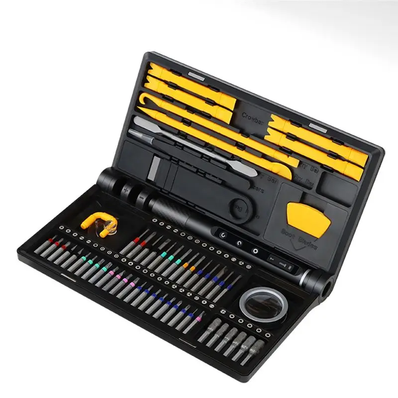 

AA51 Cordless Electric Screwdriver Set 71 In 1 Screwdriver Set With LED Light PC Phone Repair Kit