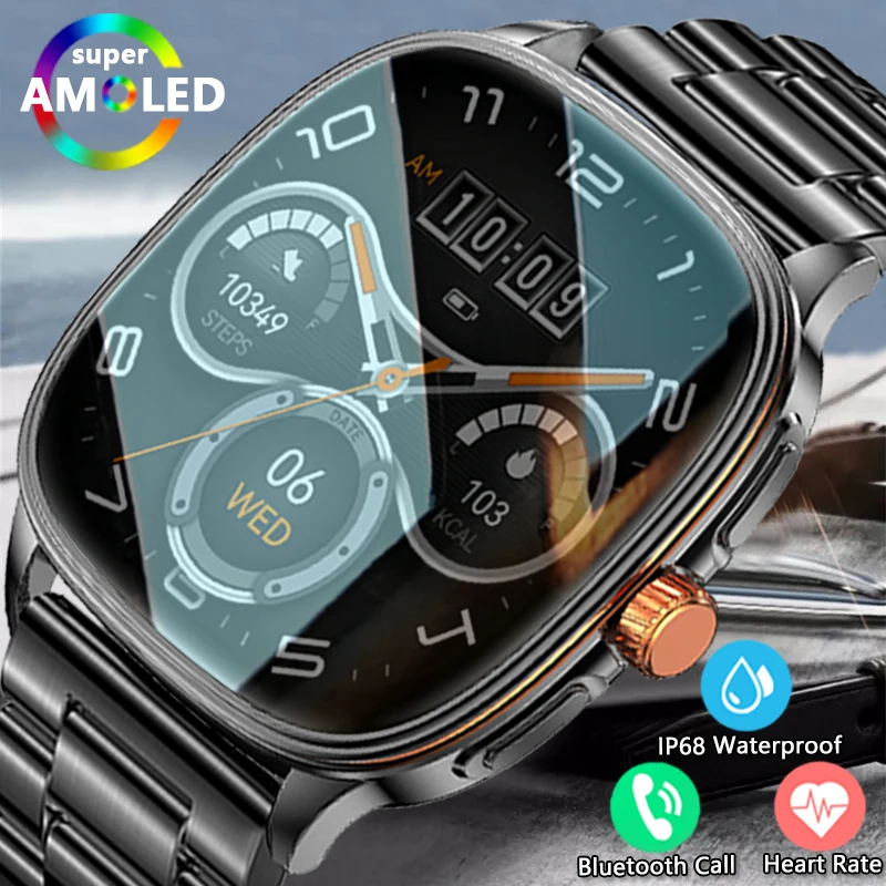 

2025 New Ultra Slim NFC Unisex Smart Watch 1.73 Inch HD AMOLED Health Monitoring IP68 100+Sports Modes Bluetooth Call SmartWatch