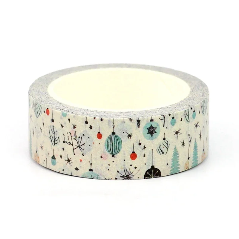 NEW 1PC 10M Decor Christmas Lanterns Washi Tape for Scrapbooking Journaing Adhesive Masking Tape Cute Stationery